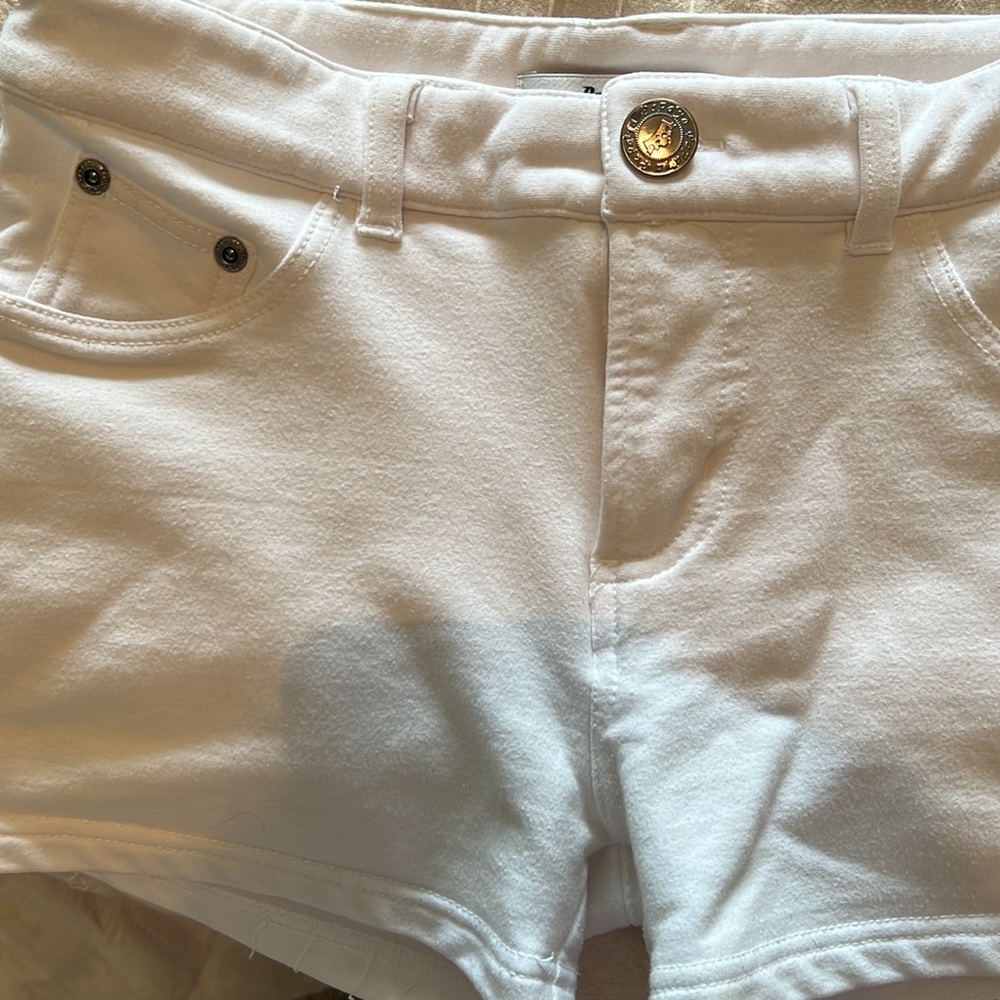 White Mid Rise Shorts - Picture 5 of 5